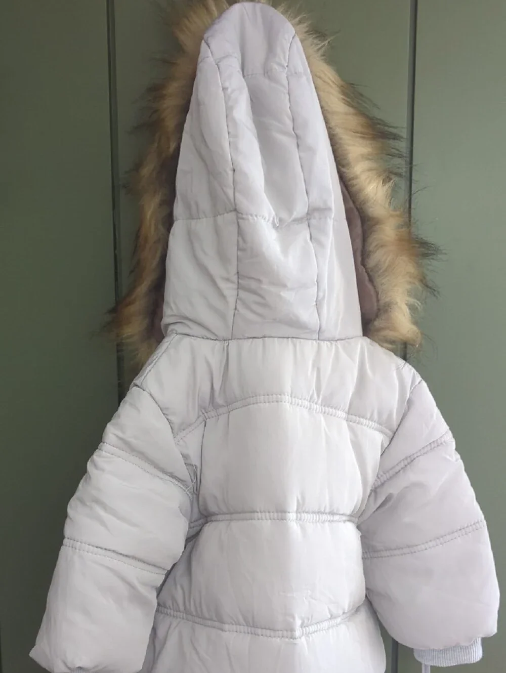 Unbranded Kids Light Gray Puffer Snowsuit with Hood